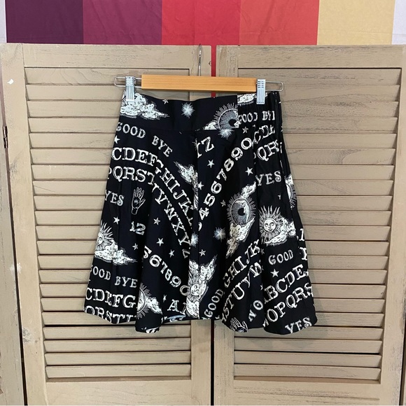 Folter Clothing Women’s S Ouija Board Skater Skirt w/ Glow-In-The-Dark design - Picture 6 of 7
